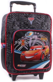 Disney Cars 3 Fast as Lightning Trolley rugzak - Zwart - met groot voorvak