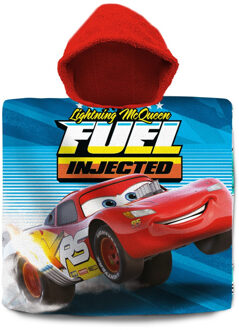 Disney Cars badcape/poncho Fuel Injected met rode capuchon voor kinderen Multi