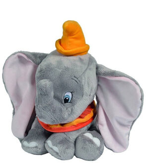 Disney Cartoon knuffels Disney Dumbo/Dombo olifant grijs 35 cm