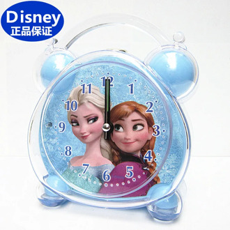 Disney cartoon Snow White children alarm clock Girls bedroom mute luminous Frozen Clock