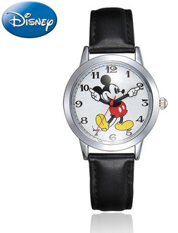 Disney Child Fashion Leather Band Children Quartz Watches Kids Mickey Mouse Student Watch Boy Girl Time Clock Teen Gift Relogio