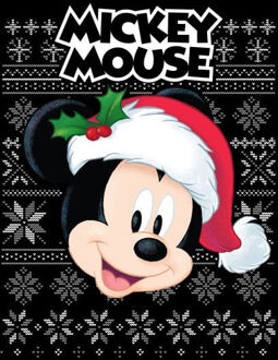 Disney Classic Mickey Mouse Dames kerst T-shirt - Zwart - 3XL