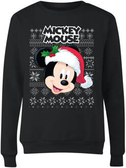 Disney Classic Mickey Mouse Dames kersttrui - Zwart - 5XL