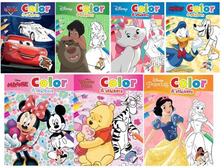 Disney Color & stickers kleurboek A4