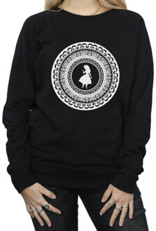 Disney dames alice in wonderland cirkel sweatshirt Zwart