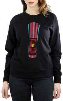Disney dames cars bliksem mcqueen strepen sweatshirt Zwart - XXL