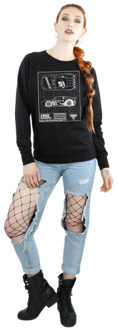Disney dames cars cruz ramirez blauwdruk sweatshirt Zwart - M