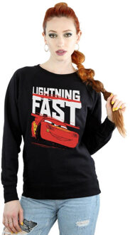 Disney dames cars lightning fast sweatshirt Zwart - XXL