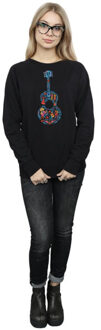 Disney dames coco gitaarpatroon sweatshirt Zwart