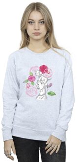Disney Dames/Dames 101 Dalmatiërs Bloemen Sweatshirt (Sportgrijs) - maat XL Lichtgrijs