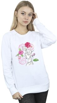 Disney Dames/Dames 101 Dalmatiërs Bloemen Sweatshirt (Wit) - maat L