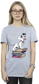 Disney Dames/Dames 101 Dalmatiërs Boeken Katoenen Vriendje T-shirt (Sportgrijs) Lichtgrijs - 3XL
