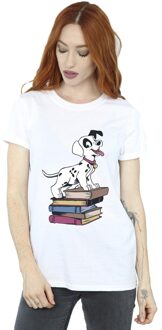 Disney Dames/Dames 101 Dalmatiërs Boeken Katoenen Vriendje T-shirt (Wit) - S