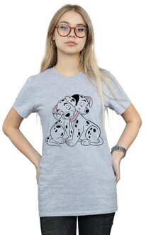 Disney Dames/Dames 101 Dalmatiërs Puppy Love Katoenen Vriendje T-shirt (Sportgrijs) Lichtgrijs - 2XL
