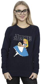 Disney Dames/Dames Alice In Wonderland Bloemen Sweatshirt (Marineblauw) - maat 2XL Navy