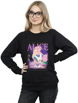 Disney Dames/Dames Alice in Wonderland Montage Sweatshirt (Zwart) - XL