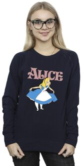 Disney Dames/Dames Alice In Wonderland Take A Bow Sweatshirt (Marineblauw) - maat XL Navy
