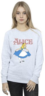 Disney Dames/Dames Alice In Wonderland Take A Bow Sweatshirt (Sportgrijs) - maat XL Lichtgrijs