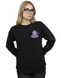 Disney Dames/Dames Aristocats Marie In Cup Borstprint Sweatshirt (Zwart)
