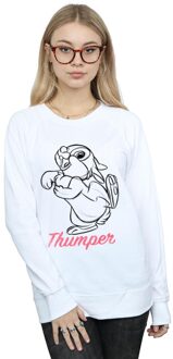 Disney Dames/Dames Bambi Thumper Lijntekening Sweatshirt (Wit)
