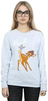 Disney Dames/Dames Bambi Vlinderstaart Sweatshirt (Sportgrijs) - maat M Lichtgrijs
