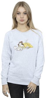 Disney Dames/Dames Beauty And The Beast Belle Leest Sweatshirt (Sportgrijs) - maat L Lichtgrijs