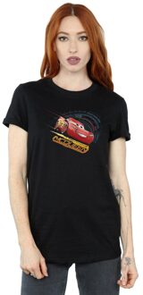 Disney Dames/Dames Cars Bliksem McQueen Katoenen Vriendje T-shirt (Zwart)