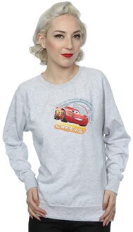 Disney Dames/Dames Cars Bliksem McQueen Sweatshirt (Heide Grijs) - maat M
