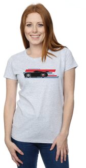 Disney Dames/Dames Cars Jackson Storm Stripes Katoenen T-Shirt (Sportgrijs) - maat L Lichtgrijs