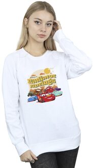 Disney Dames/Dames Cars Radiator Springs Groep Sweatshirt (Wit) - maat L