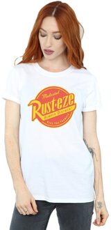Disney Dames/Dames Cars Roest-Eze Logo Boyfriend T-shirt (Wit) - maat