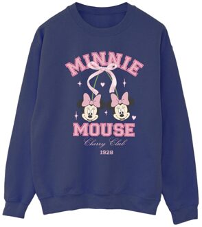 Disney Dames/Dames Cherry Club Minnie Mouse Sweatshirt (Marineblauw) - maat M Navy