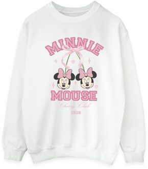 Disney Dames/Dames Cherry Club Minnie Mouse Sweatshirt (Wit) - L