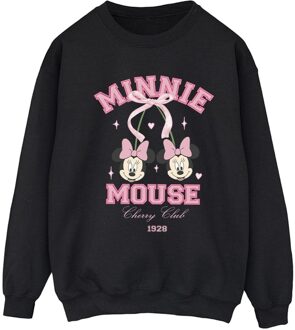 Disney Dames/Dames Cherry Club Minnie Mouse Sweatshirt (Zwart) - maat L