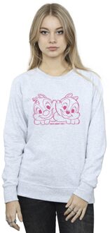 Disney Dames/Dames Chip ´n´ Dale Nuts About You Sweatshirt (Sportgrijs) Lichtgrijs - 2XL