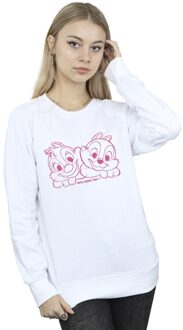 Disney Dames/Dames Chip ´n´ Dale Nuts About You Sweatshirt (Wit) - XL