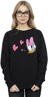 Disney Dames/Dames Daisy Duck Kisses Sweatshirt (Zwart) - maat 2XL