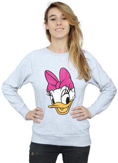 Disney Dames/Dames Daisy Eend Hoofd Geschilderd Sweatshirt (Heide Grijs) - M