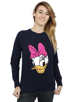 Disney Dames/Dames Daisy Eend Hoofd Geschilderd Sweatshirt (Marineblauw) Navy - M