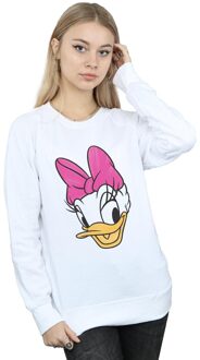 Disney Dames/Dames Daisy Eend Hoofd Geschilderd Sweatshirt (Wit) - M