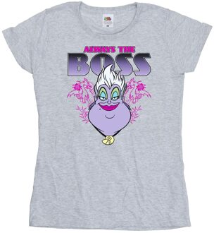 Disney Dames/Dames De Kleine Zeemeermin Ursula Mama Is De Baas Katoenen T-Shirt (Sportgrijs) - maat Lichtgrijs