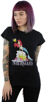 Disney Dames/Dames De Kleine Zeemeermin Zeevriendin Katoenen T-Shirt (Zwart)