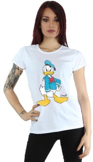 Disney Dames/Dames Donald Duck Boos Katoenen T-Shirt (Wit) - maat 2XL