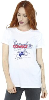 Disney Dames/Dames Donald Duck Comics Katoenen Vriendje T-shirt (Wit) - maat S