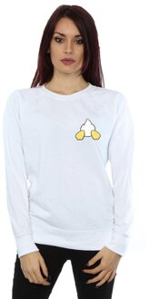 Disney Dames/Dames Donald Duck Rugzijde Borstprint Sweatshirt (Wit) - 2XL