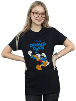 Disney Dames/Dames Donald Duck Woedend Donald Katoenen Vriendje T-shirt (Zwart) - XL