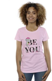 Disney Dames/Dames Dumbo Be You Katoenen T-Shirt (Baby Roze) - maat