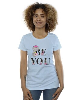 Disney Dames/Dames Dumbo Be You Katoenen T-Shirt (Babyblauw) - maat S Lichtblauw