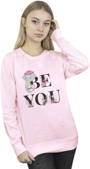 Disney Dames/Dames Dumbo Be You Sweatshirt (Baby Roze) - 2XL