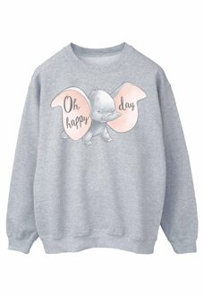Disney Dames/Dames Dumbo Happy Day Sweatshirt (Baby Roze) - maat L